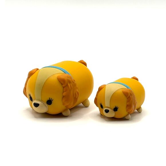Disney Tsum Tsum Lot of 2 Lady from Lady and the Tramp, Size Lg and Med. EUC - Picture 1 of 3